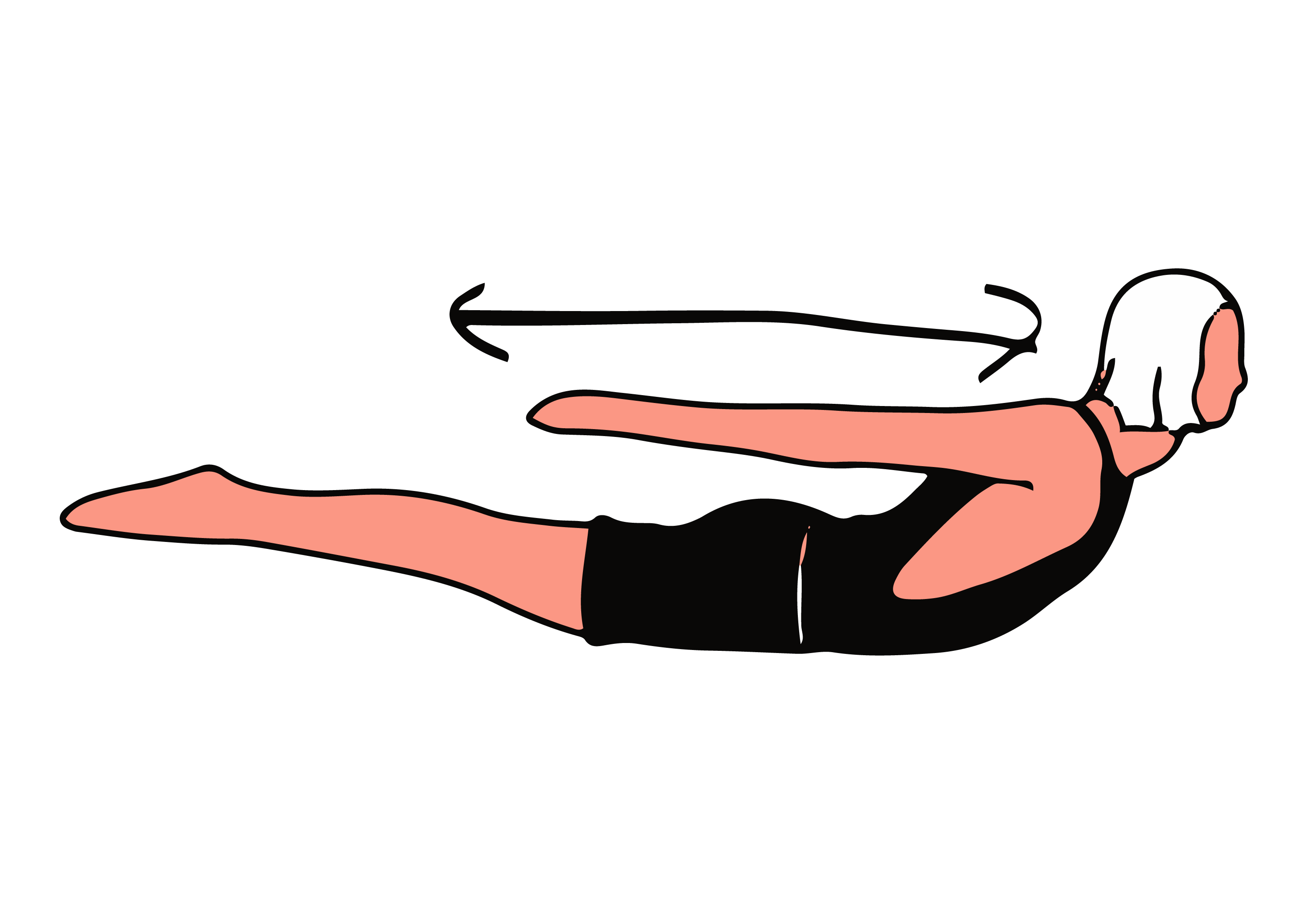 Illustration Yoga for Surfing Seal Pose